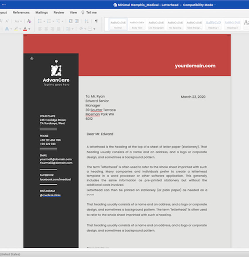 How to Quickly Create Letterheads in Microsoft Word Format Envato Tuts+